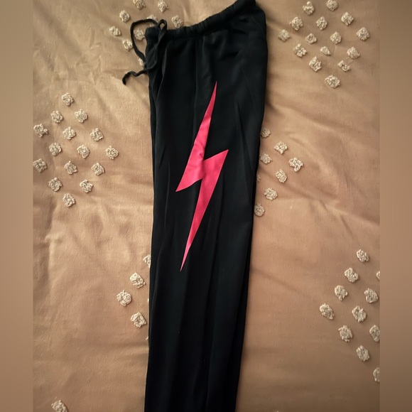 Aviator Nation Black and Pink Track Pants - Picture 3 of 4